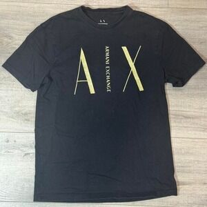 Mens armani exchange black simple tee